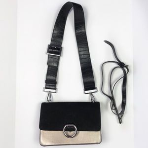 Carpisa Kuvera Metallic Crocodile Crossbody Purse